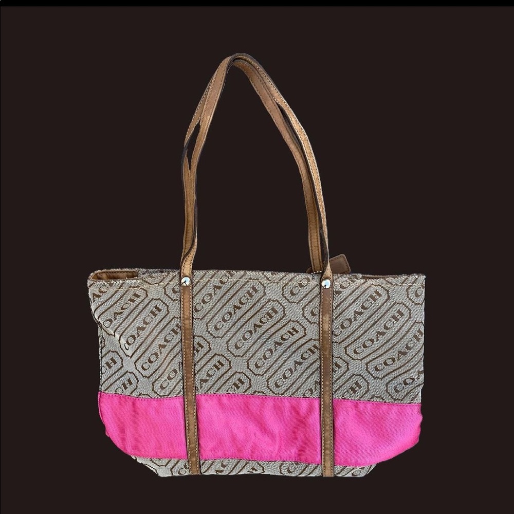 y2k hot pink coach bag
